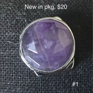KEEP Collective round stone. Amethyst.